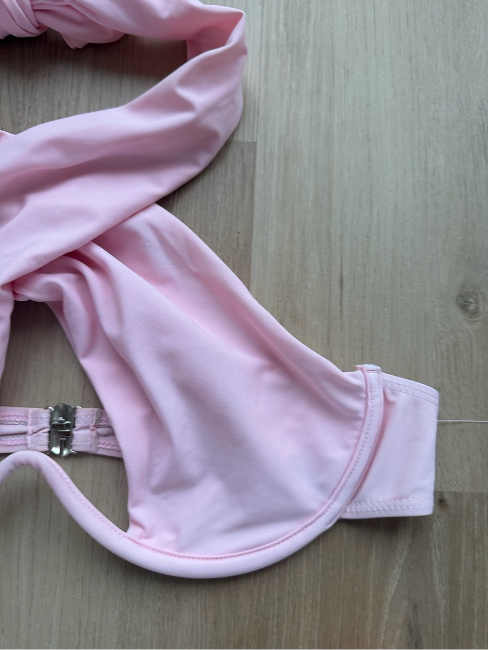 SHEIN Light Pink Halter Bikini Set XL Underwire High Cut Swimwear - Picture 3 of 5